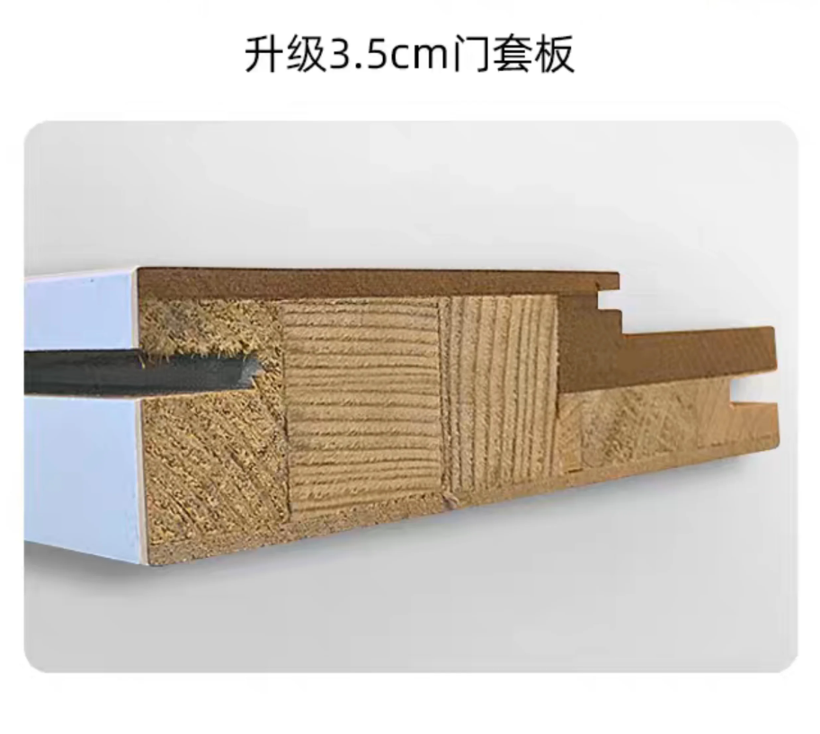 极简室内门家用现代简约平板门静音房间卧室门外平内开复合套装门详情图