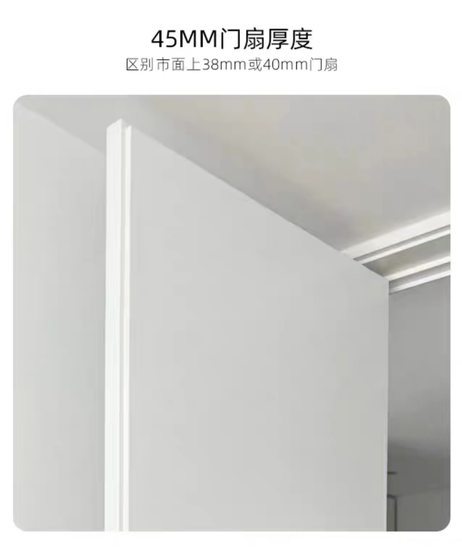 极简室内门家用现代简约平板门静音房间卧室门外平内开复合套装门详情图