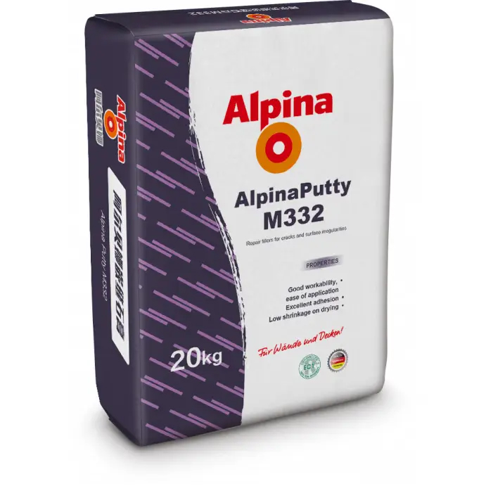 阿尔贝娜(Alpina)耐水批土抗碱批土粉刷石膏嵌缝石膏德国EC1plus认证环保20kg阿尔贝娜安涂快干粉刷石膏详情图