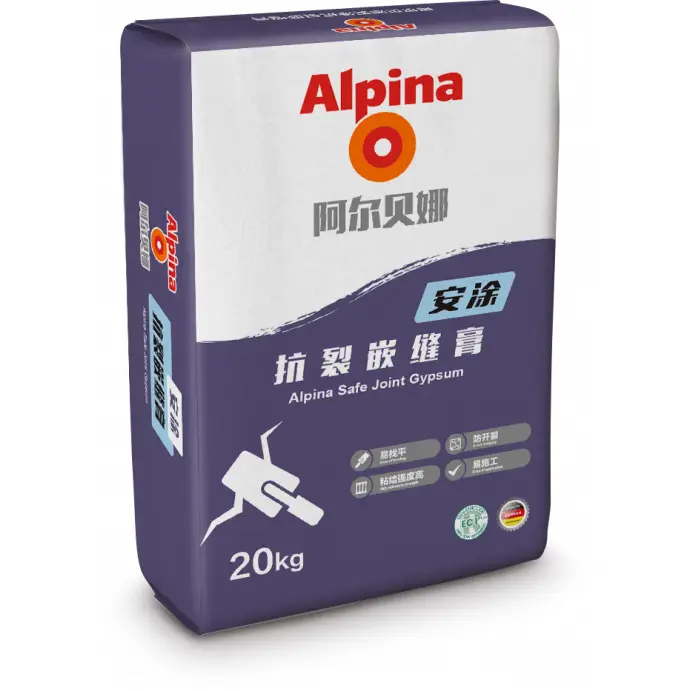 阿尔贝娜(Alpina)耐水批土抗碱批土粉刷石膏嵌缝石膏德国EC1plus认证环保20kg阿尔贝娜安涂快干粉刷石膏详情图