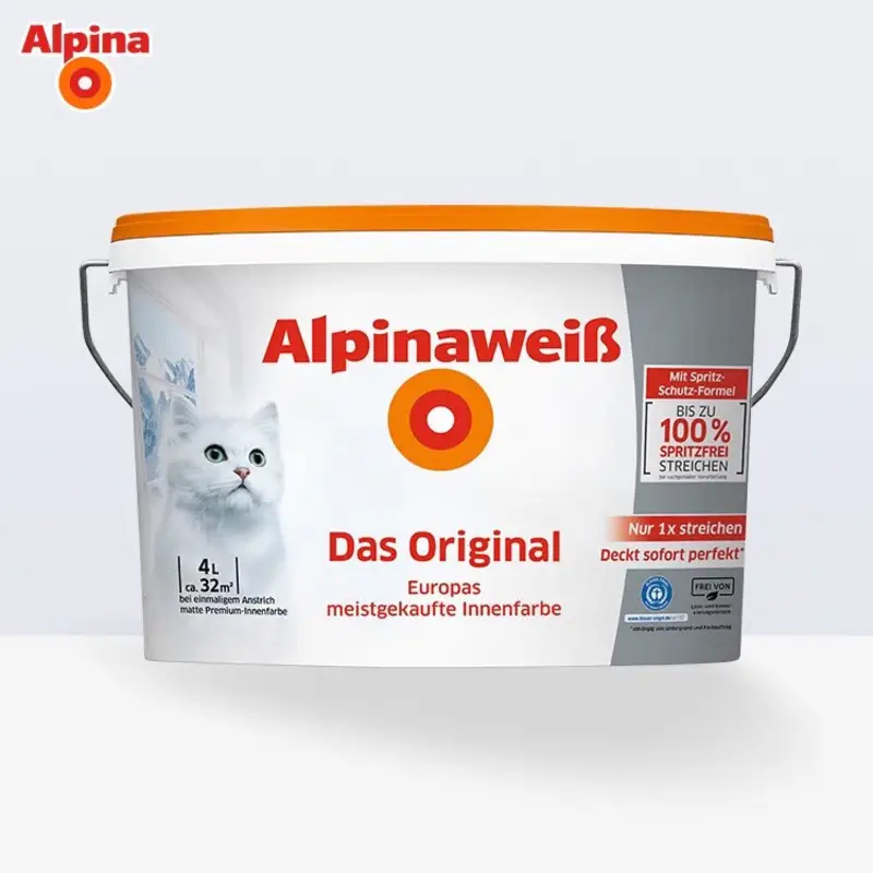 阿尔贝娜(Alpina)【同城购】德国进口系列乳胶漆内墙白漆油漆涂料进口环保墙面漆皓雅墙面漆15L*1件