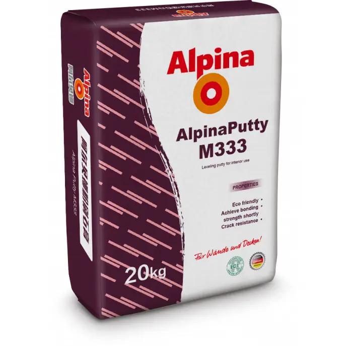 阿尔贝娜(Alpina)耐水批土抗碱批土粉刷石膏嵌缝石膏德国EC1plus认证环保20kg阿尔贝娜安涂快干粉刷石膏详情图
